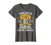 40 Años Cumpleaños Hombres Mujeres Fabricado En 1985 Camiseta, Mujer, Asfalto, M
