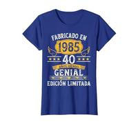 40 Años Cumpleaños Hombres Mujeres Fabricado En 1985 Camiseta, Mujer, Azul Real, M