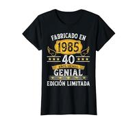 40 Años Cumpleaños Hombres Mujeres Fabricado En 1985 Camiseta, Mujer, Negro, 3XL