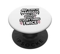 40 años de argumento de matrimonio aniversario de bodas PopSockets PopGrip Adhesivo