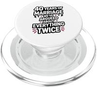 40 años de argumento de matrimonio aniversario de bodas PopSockets PopGrip para MagSafe