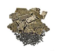 40 bisagras de mariposa pequeñas de bronce antiguo grabado diseño adecuado para cajas gabinetes habitaciones de muñecas joyas para cajas cajones