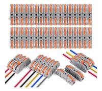40 bloques de terminales Wago, conectores accionados por palanca, conectores pasantes Wago, conectores de cable para conductores de 4