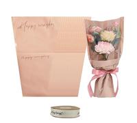 40 bolsas de embalaje de flores para ramos de flores de 11 x 5.1 x 17.3 pulgadas, múltiples fundas de ramo de flores, día de San Valentín, boda, día de la madre, bolsas de papel kraft transparentes