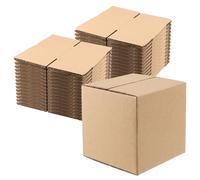 40 Cajas Cartón Plegables 15 x 15 x 15 cm | NGOSUET, Ondulado Triple Capa Resistente, Embalajes Envío Pequeño, Cubo Cuadrado, Marrón