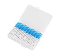40 Cajas transparentes Cepillo interdental Masaje elástico Palillo de dientes de goma suave Limpieza de cuidado bucal de doble uso