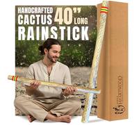 40 "Chile Cactus palo instrumento musical con hilo de color y sellador - auténtico lluvia Stick Shaker de África Heartwood proyecto (TM)