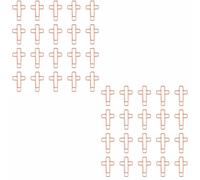 40 clips de papel de cruz de oro rosa, clips de papel, suministros de diario bíblico, abrazaderas de papel de la Biblia, suministros de diario, mini marcapáginas para oficina, escuela, hogar, estudio