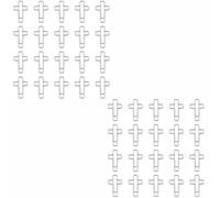 40 clips de papel de cruz plateada, clips de papel, suministros de diario bíblico, abrazaderas de papel de la Biblia, suministros de diario, mini marcapáginas para oficina, escuela, hogar, estudio