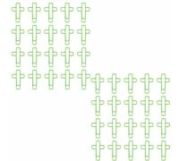 40 clips de papel de cruz verde, clips de papel, suministros de diario bíblico, abrazaderas de papel de la Biblia, suministros de diario, mini marcapáginas para oficina, escuela, hogar, estudio