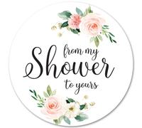 40 cnt Floral from My Shower to Yours Thank You Stickers Favor Stickers Thank You Labels
