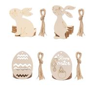 40 colgantes de madera para Pascua, adornos de madera para Pascua, colgantes de madera pintados, manualidades de Pascua para niños, fiestas de Pascua, manualidades, decoraciones de primavera