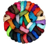 40 Colores Hilos Encerados de Poliéster 437 Yardas 1 mm Cordón Encerado de Pulsera Cuerda de Cera para Bricolaje Collar Fabricación de Joyería Pulsera de Amistad
