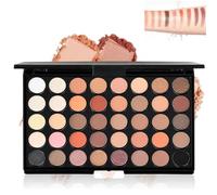 40 Colores Paletas de Sombras de Ojos Profesionales, Paleta Maquillaje, Altamente Pigmentados, Impermeable, Nude Rose Gold Dark Bronze Matt Glitter, Prebase Sombras Ojos para Maquillaje Mujer Viaje