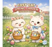 40 Coloriages de Chats Mignons de Pâques, Cosy Cat Spring Garden Pour Adultes et Enfants