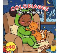 40 coloriages trop mignons - Petites filles et animaux kawaii: Livre de coloriage kawaii pour enfants dès 6 ans