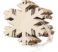 40 Copos de Nieve de Madera Decorados con Copos de Nieve de Madera navideña Decorados con 40 artesanías Infantiles Cuerdas Decorativas navideñas