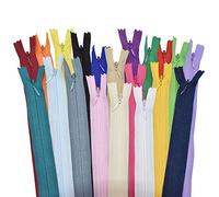 40 cremalleras invisibles de nailon de 22 pulgadas para sastrería, costura, manualidades, herramientas, prendas especiales, 20 colores (22 pulgadas)