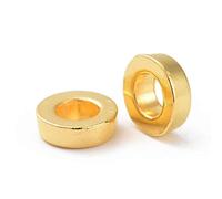 40 cuentas de metal de 6 mm espaciador de anillos, piezas intermedias, piezas de joyería, 6x2 mm, Latón