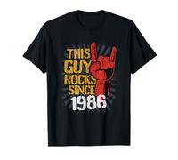 40 cumpleaños Nacido en Guy Rocks Desde 1986 Camiseta