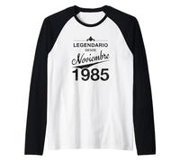 40 cumpleaños Nacido en Noviembre de 1985 Vintage 40 años Camiseta Manga Raglan