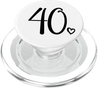 40 cumpleaños para Mujeres Cuarenta Lindo número 40 años PopSockets PopGrip para MagSafe