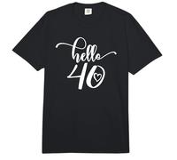 40 cumpleaños para Mujeres, Hola 40, Cuarenta, 40 años, Lindo Comfort Colors Adult Heavyweight T-Shirt