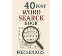 40 Font Word Search Book for Seniors: Large Print Puzzle Book with Fun & Easy-to-Read Word Finds to Boost Memory and Brain Activity | 6x9 inches, 110 ... Gift for Vacations, Holiday and Free Times