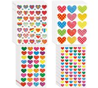 40 Hojas/1920uds Pegatinas de Corazones con Purpurina, Autoadhesivas Pegatinas de San Valentín Pequeñas Pegatinas de Corazón de Amor para Manualidades Infantiles Aniversarios de Boda