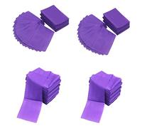 40 hojas de papel desechables no tejidas para incontinencia, mesa de masaje, belleza facial, fundas de silla de cera, color morado AOD