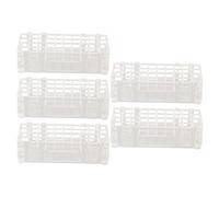 40 - Hole Plastic Test Tube Rack | Detachable 3 - Layer Design for Laboratory Use | 20x20mm Sample Bottle Holder/Organizer | ABS Material, 5 - Pack Set