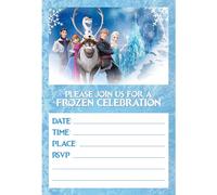 40 invitaciones y sobres de cumpleaños de princesa de hielo, invitaciones de fiesta de cumpleaños para niños, 6 x 4 pulgadas, estilo postal