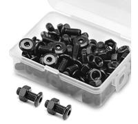 40 Juegos M5 x 10mm Kit de Pernos y Tuercas de Cabeza Hueca Hexagonal Redonda Plana 304 Acero Inoxidable Óxido Negro, Tornillos Para Muebles