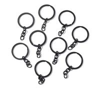 40 llaveros con Cadenas de Colores for Hacer Joyas, Ganchos, Bolsos, Hebillas y Accesorios para El Reconocimiento De Llaves(Black)