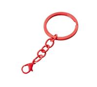 40 llaveros de Metal con Cierre Langosta, Gancho for Llaves, Accesorios for Hacer Joyas para Organizar Llaves(Red)