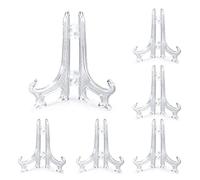 40 mini caballetes de plástico de 3.0 in, soportes de exhibición de caballete de plástico transparente para mostrar imágenes, soportes de exhibición de placa de caballete transparente