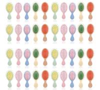 40 mini cepillos de pelo húmedo, cepillo de viaje para desenredar, para la mayoría de tipos de cabello, con nudos fáciles sin desgarros ni roturas, multicolor