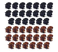 40 Mini Clips, Lindos Clips De Pony Mate, Pinzas Para El Cabello Rotas De Moda Para Niños, Accesorios Para El Cabello Trenzados Diarios Para Niños (Negro, Marrón).