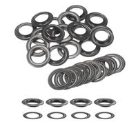 40 mm Agujero Interior Extra Grande Ojales y Arandelas, Paquete de 10 pasajes para Cortinas, Tela, marroquinería, Vinilo, pancartas y Tela de Soporte, Acero, 40 mm