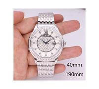 (40 mm Plata) ¡¡¡OFERTA!!! Reloj Melissa Crystal para hombre y mujer, reloj de lujo con diamantes de