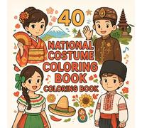 40 National Costume Coloring Book: For Adults and Kids