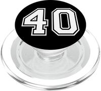 40 Number Forty Team Sports Diseño gráfico a juego Varsity PopSockets PopGrip para MagSafe