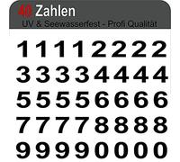 40 números de alta calidad, altura de cada número 1 cm, adhesivo de números, resistente a los rayos UV y al agua de mar para todas las superficies, coches, motos, paredes, contenedores, muebles,
