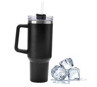 40 oz 1200 ml Termo de Café para Llevar de Acero Inoxidable Vaso Termico, Botella de Viaje de Acero Inoxidable con Pajitas, de Doble Pared Aislado al Vacío,Taza de café para café frío y Caliente