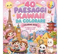 40 paesaggi kawaii da colorare: Coloring Book