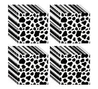 40 pañuelos de vaca, pañuelos para animales, decoración de vacas, suministros de fiesta, accesorios personalizados para fiestas, accesorios de decoración de la selva (negro)