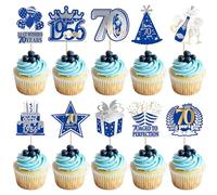 40 paquetes de 70th cupcakes Toppers Hello 70 Straight Outta 1956 cumpleaños decoración para tartas Happy 70th Birthday Best Wishes 70 años decoración para tartas para cumpleaños, boda, aniversario