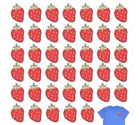 40 parches bordados de fresa para niños, para planchar o planchar