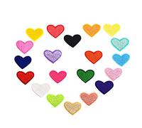 40 parches bordados de hierro en forma de parches lindos de costura, parches bordados con estilo de corazón, bonitos apliques de costura para ropa, chaquetas, sombreros, zapatos, mochilas, jeans (color mezclado)