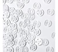 40 Pares de Botones de Broche de Presión de Plástico Botones Transparentes Botones a Presión Invisibles de Coser Botón de Presión Botones Transparentes de Plástico (7 mm/ 0,27 Pulgadas)